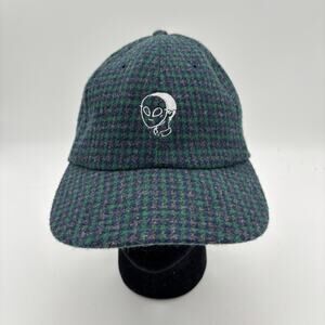 Not So Ape Logo Wool Blend Houndstooth Strapback Hat Japanese Streetwear